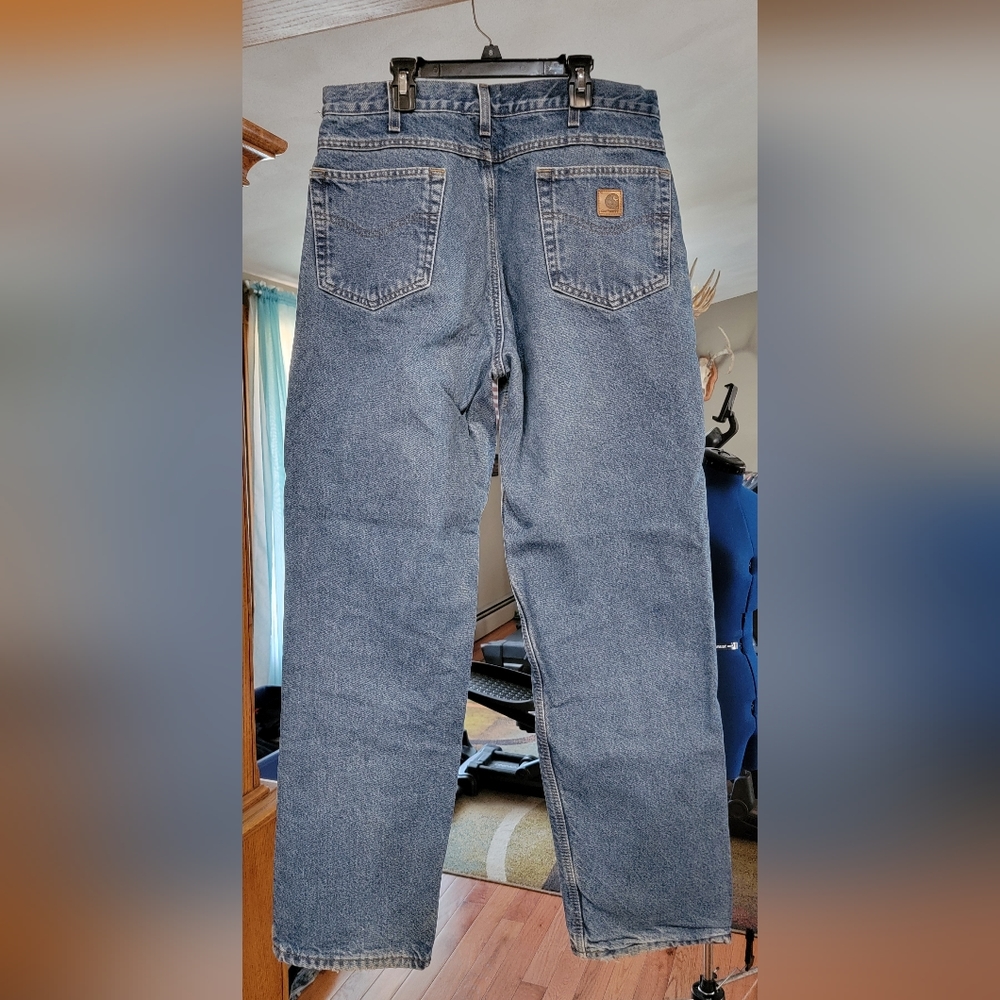 Mens Carhartt jeans with flannel lining